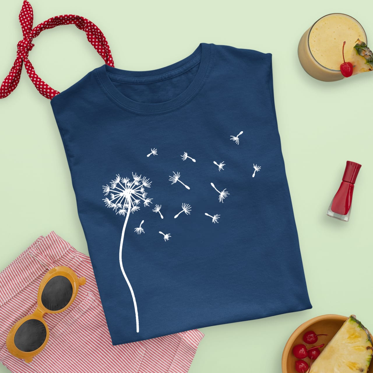 Löwenzahn Shirt Damen, Wildblumen Shirt, Pusteblume T-Shirt, Löwenzahn Pflanzen Freund Natur, Geschenk für sie, Geschenk der Mutter