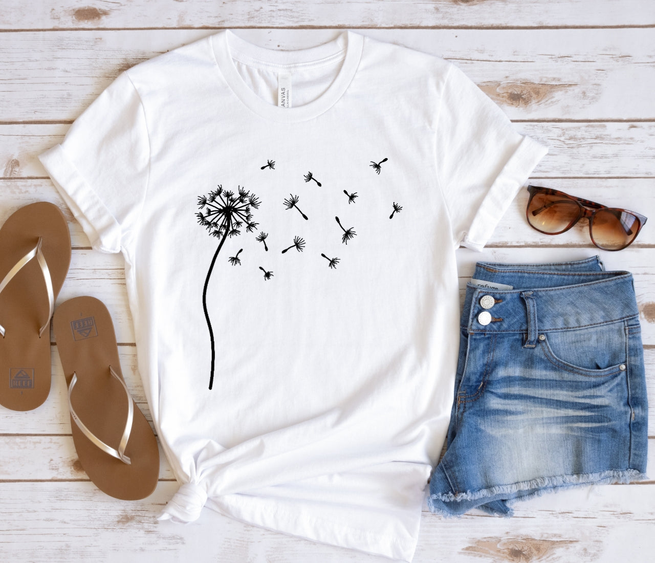 Löwenzahn Shirt Damen, Wildblumen Shirt, Pusteblume T-Shirt, Löwenzahn Pflanzen Freund Natur, Geschenk für sie, Geschenk der Mutter