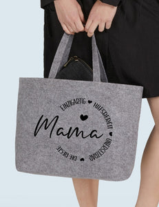 Personalisierte large Filztasche für den Lieblingsmenschen , Mama Filztasche Geschenk, Oma Geschenktasche, Weihnachtsgeschenk.