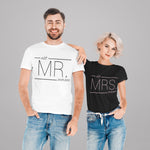 Lade das Bild in den Galerie-Viewer, Mr und Mrs shirt , Hochzeitshemden, Mr und Mrs Hochzeitstag T-Shirt personalisierte, Hochzeitsreise Geschenk
