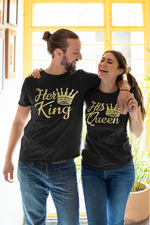 Lade das Bild in den Galerie-Viewer, King Shirt Queen T-Shirt Hochzeitstag personalisiert Hochzeitsreise Geschenk paar
