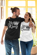 Lade das Bild in den Galerie-Viewer, King Shirt Queen T-Shirt Hochzeitstag personalisiert Hochzeitsreise Geschenk paar
