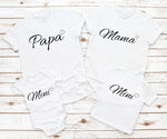 Lade das Bild in den Galerie-Viewer, Passende Familien outfits, Familien Shirt, Papa Mama Baby Mini Passende T-Shirts, Familien Outfits, Familienoutfit personalisiert
