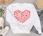 Lade das Bild in den Galerie-Viewer, Weihnachtsherz Sweatshirt, süßes Weihnachten hoodie , Weihnachtsgeschenk, Weihnachten Sweatshirt, Weihnachten Pullover, Florales Shirt
