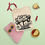 Lade das Bild in den Galerie-Viewer, Hello 18 shirt Geburtstagsshirt, Geburtstagstrip-Shirt Geburtstagsgeschenk 18. Geburtstag
