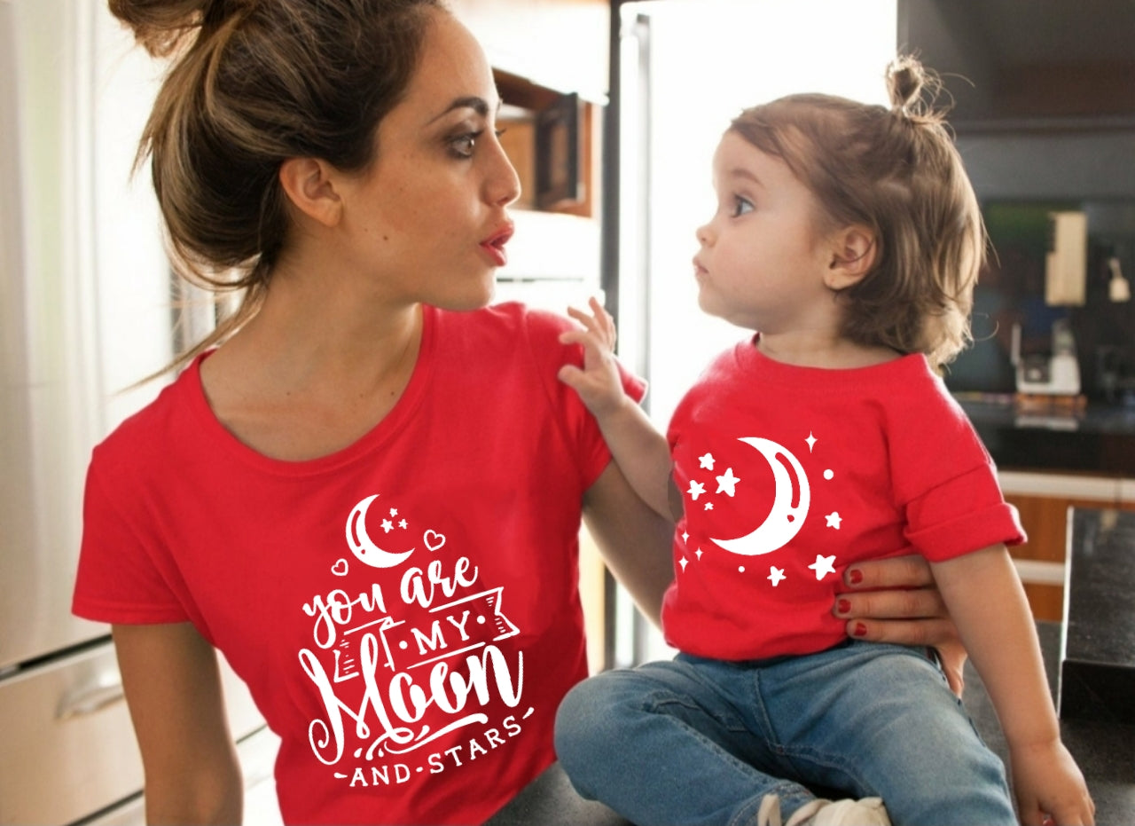 You are my moon and stars Shirts, Mama und Kind Shirt, Familienoutfit Mama Mini Outfit für die Familie, Matching Family Shirts,