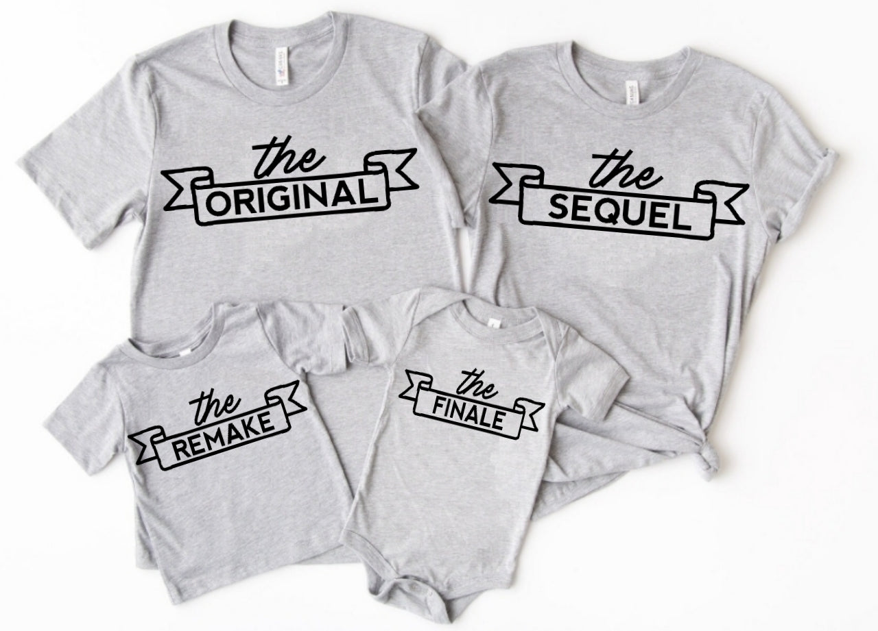 Familienoutfit Shirt The Original the Sequel Outfit für die Familie