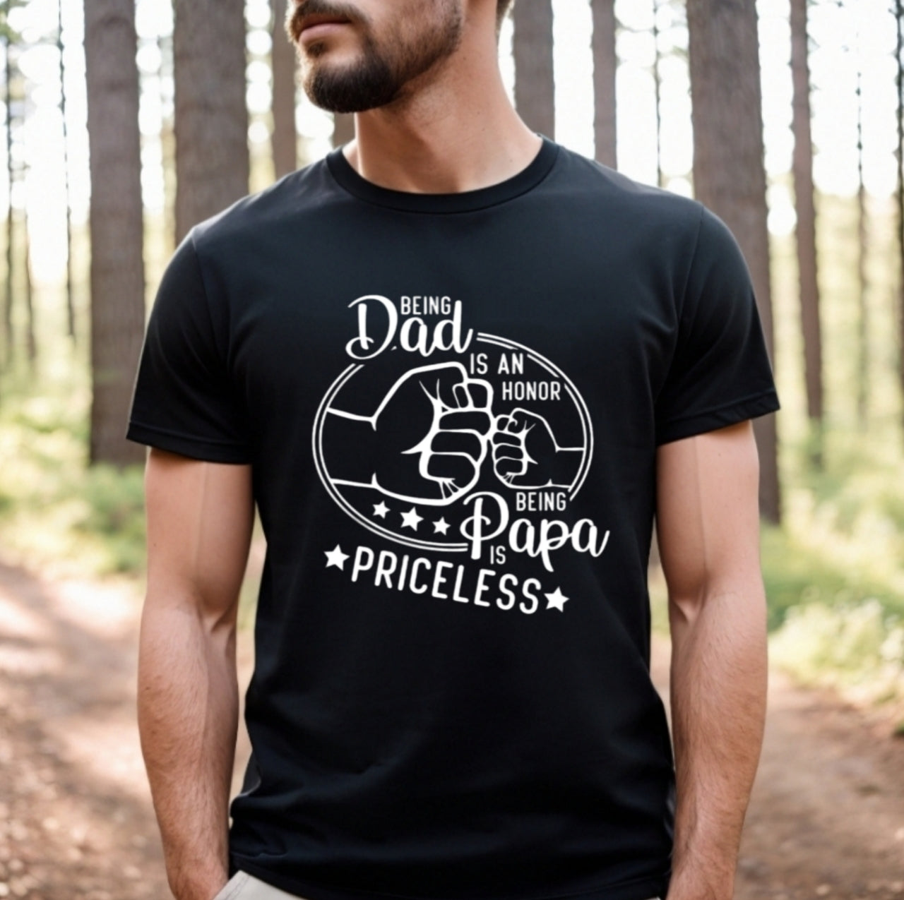 Papa sein ist eine Ehre| Papa sein ist unbezahlbar | Geschenk Geburt |  werdende Väter | Vatertag Geschenk Shirt papa | bestes Papa Shirt