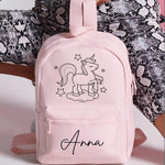 Lade das Bild in den Galerie-Viewer, Einschulung | Personalisierter Kinderrucksack | Kindergartentasche mit Einhorn und Namen | Geschenk zur Einschulung
