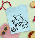 Load image into Gallery viewer, Damen T Shirt Katze Casual Wochenende Katze Tier Farbe T Shirt Kurzarm Bedruckt Rundhalsausschnitt
