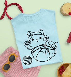 Damen T Shirt Katze Casual Wochenende Katze Tier Farbe T Shirt Kurzarm Bedruckt Rundhalsausschnitt