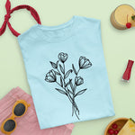 Lade das Bild in den Galerie-Viewer, Blumen T-Shirt Damen Übergröße Oberteile T Shirt Blumen Graphic Bedruckt Kurzarm Rundhalsausschnitt
