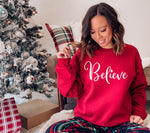 Lade das Bild in den Galerie-Viewer, Glauben Sie an Weihnachten Pullover , Frauen Weihnachten Pullover , glauben Pullover , glauben Sweatshirt , glauben Santa sweater, Weihnachten Sweatshirt, Urlaub Sweatshirt
