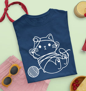 Damen T Shirt Katze Casual Wochenende Katze Tier Farbe T Shirt Kurzarm Bedruckt Rundhalsausschnitt