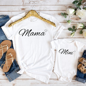 Mama und Mini passende Shirts, Mama und Kind Shirt, Familienoutfit Mama Mini Outfit für die Familie, Matching Family Shirts,