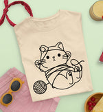 Load image into Gallery viewer, Damen T Shirt Katze Casual Wochenende Katze Tier Farbe T Shirt Kurzarm Bedruckt Rundhalsausschnitt
